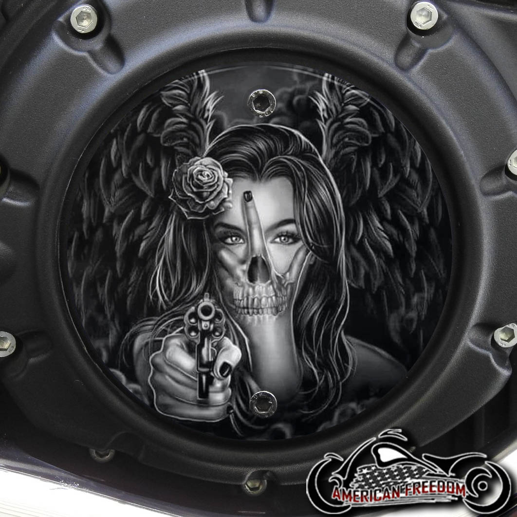 Indian Scout Derby Cover - Gunslinger Angel